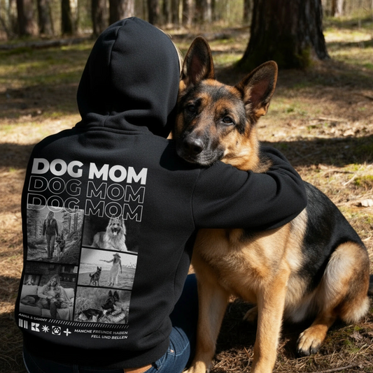 Dog Mum Hoodie mit eigenen Bildern - Organic Hoodie