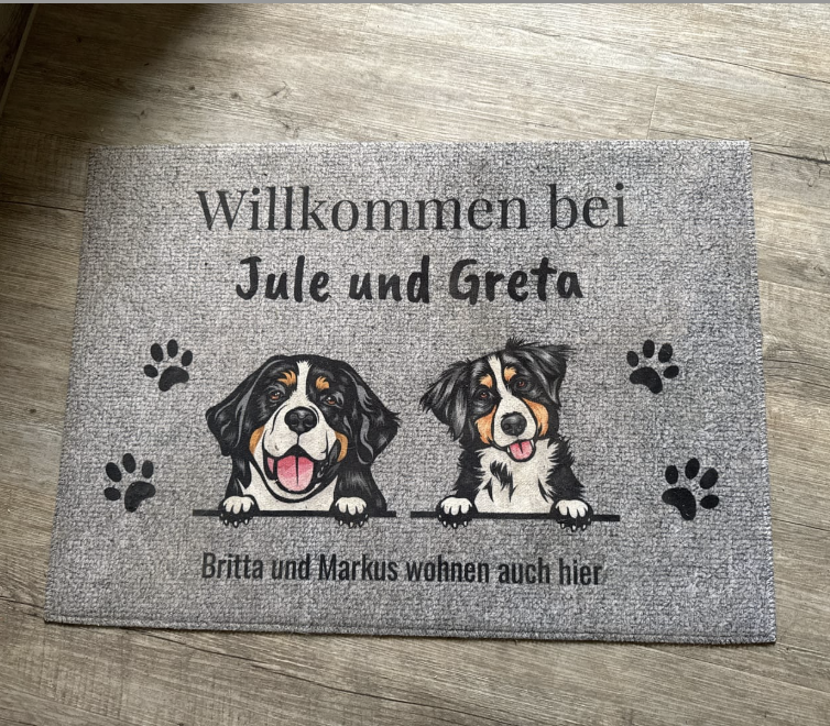 Willkommen bei - Individuelle Fußmatte