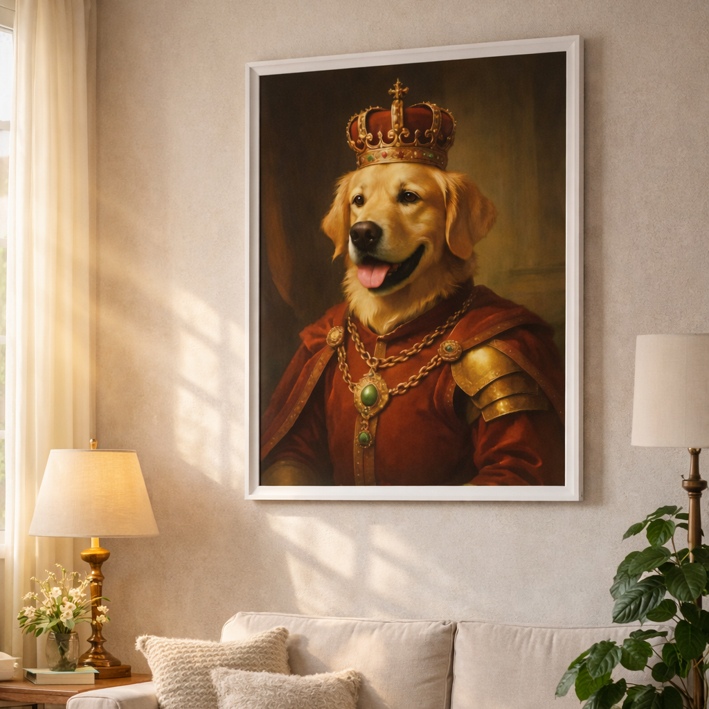 Personalisiertes Haustier Poster ''König''