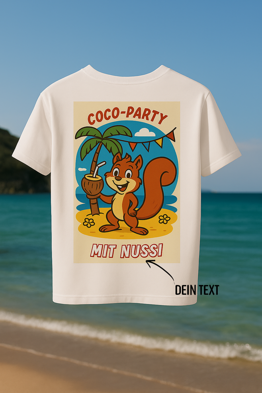 🐿️🥥 Coco-Party mit Nussi – Sommer, Sonne, Spaß! - Unisex Organic T-Shirt