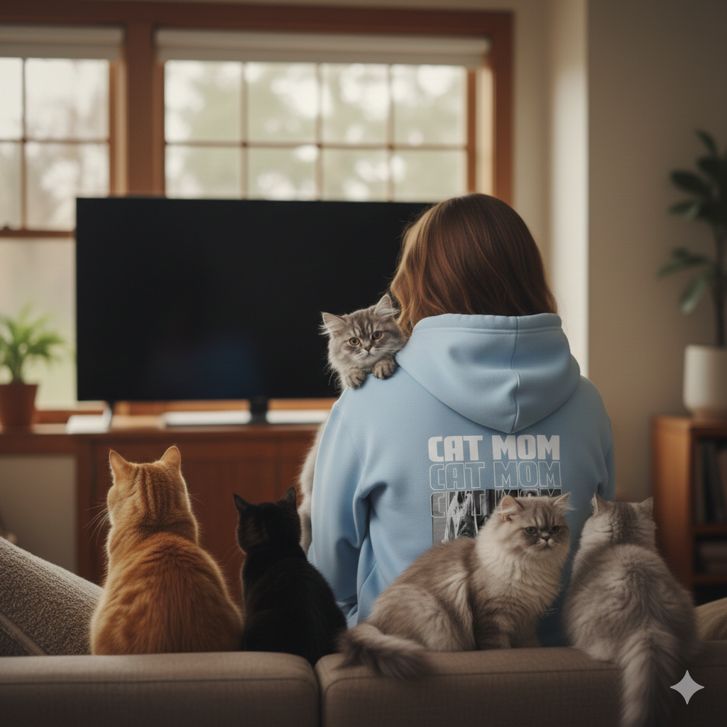 Personalisierter Hoodie - Cat Mom