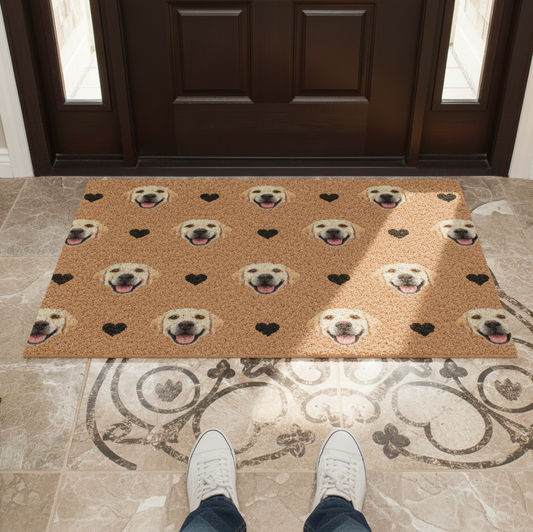 Personalisierte Fußmatte mit Foto deines Haustiers