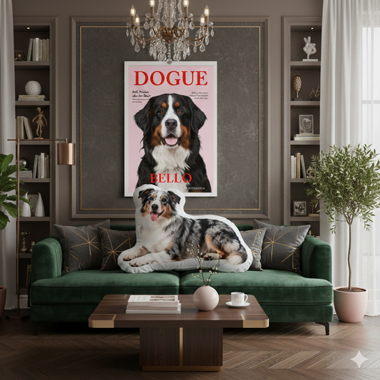Personalisiertes 3D Dekokissen "Hund"