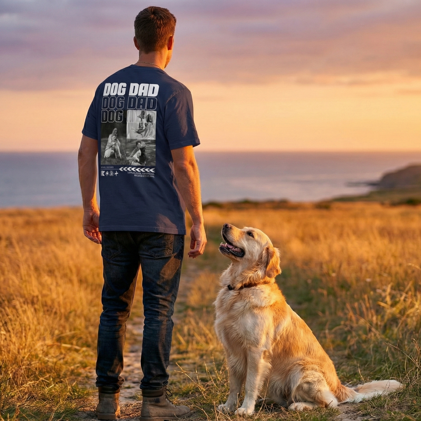 Personalisiertes Oversized T-Shirt "Dog Dad"