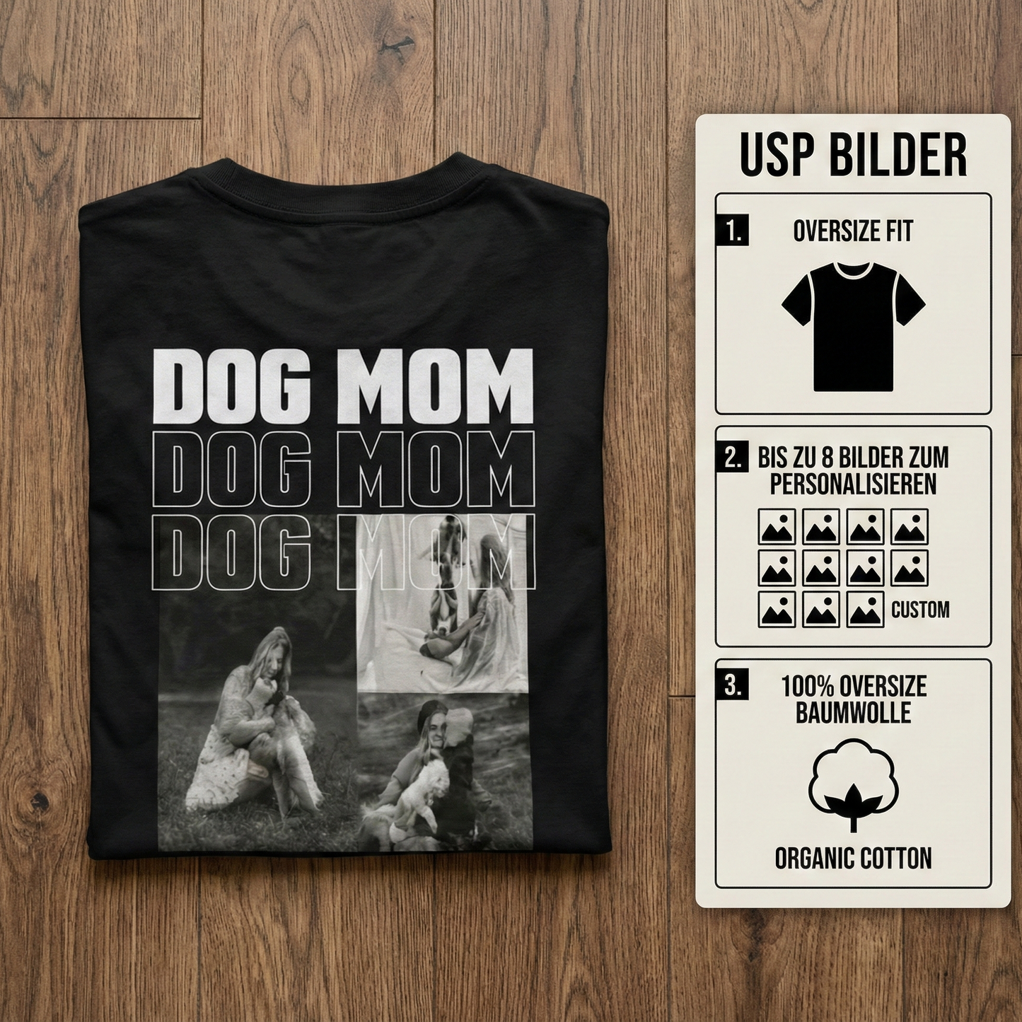 Personalisiertes Oversized T-Shirt "Dog Mom"