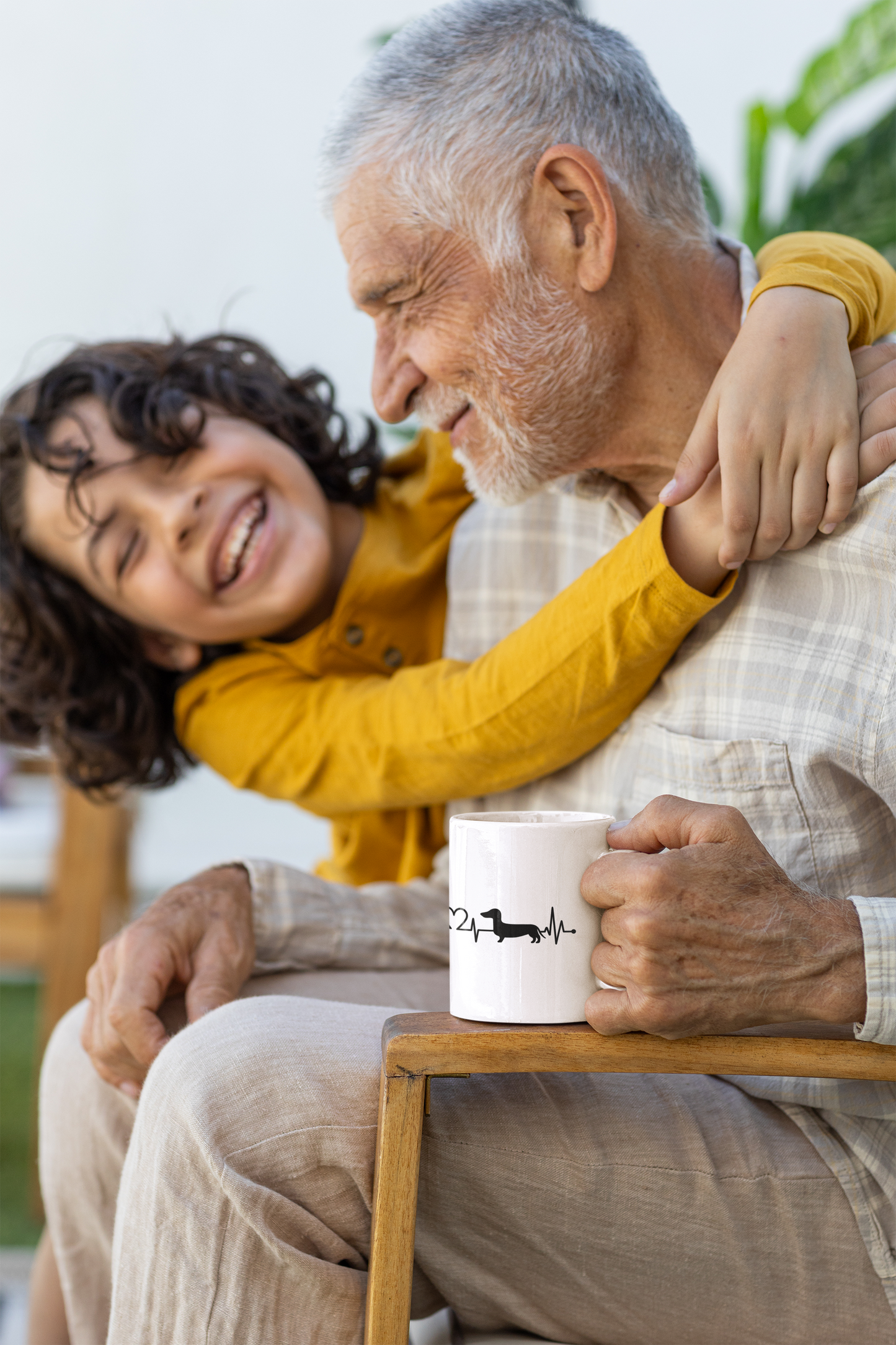 „Meine vier Stimmungen – Kaffeepause mit Eskalationspotenzial“ - Weiße Keramiktasse