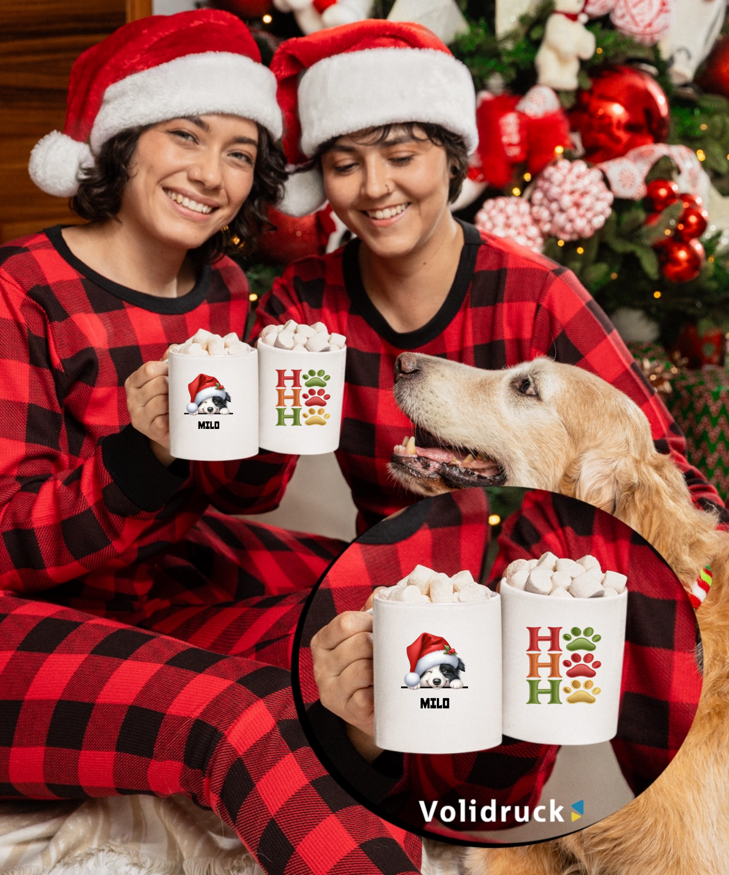 Hunde Weihnachtstasse - Individuelle Tasse