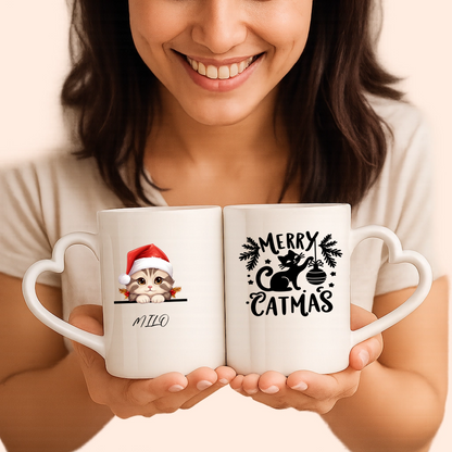 Katzen Weihnachtstasse - Individuelle Tasse