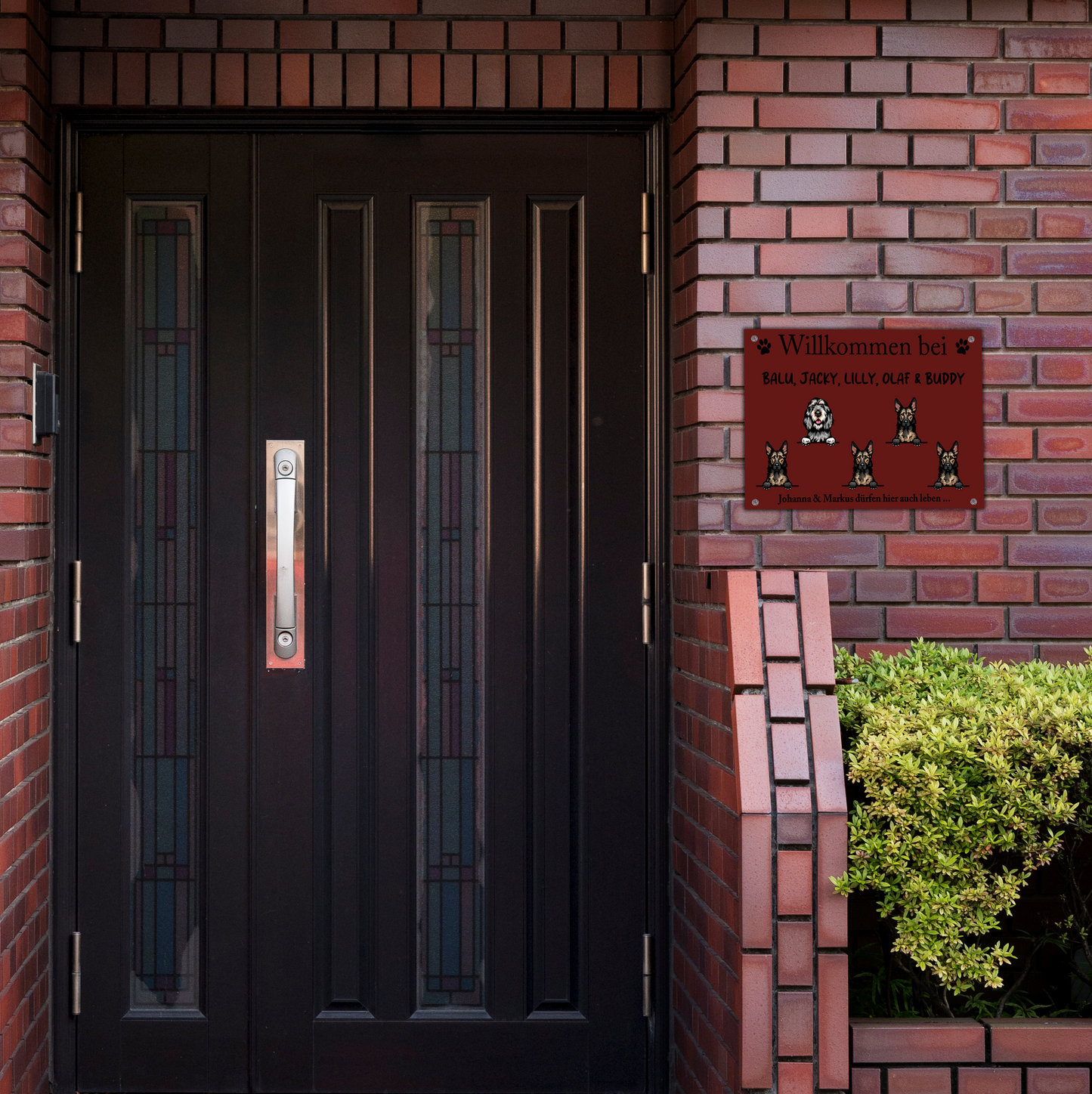 Spähende Haustiere - Individuelles Türschild