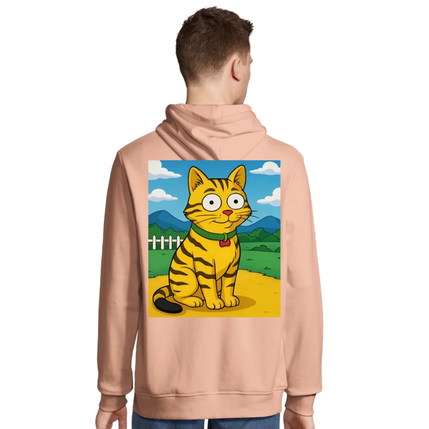 peach hoodie