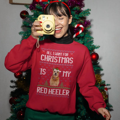 xmas-themed-gildan-sweatshirt-mockup-of-a-woman-taking-a-picture-with-an-instant-camera-m35927