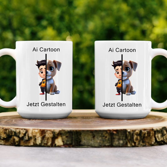 Ai Cartoon selbst Gestalten - Keramik Tasse