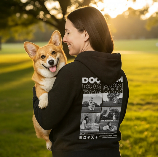 Dog Mum Hoodie mit eigenen Bildern - Organic Hoodie