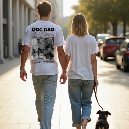 Dog Dad T-Shirt mit eigenen Bildern - Organic T-Shirt