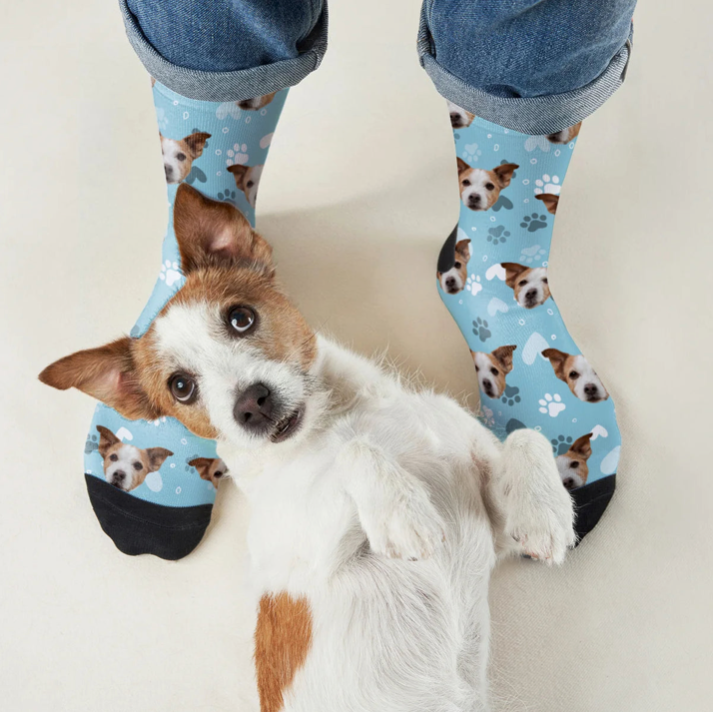 Personalisierte Socken mit deinem Haustierfoto