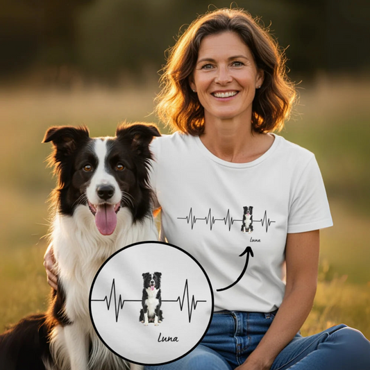 Personalisiertes T-Shirt ''Herzschlag Haustier''
