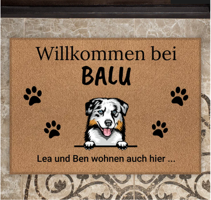 Willkommen bei - Individuelle Fußmatte