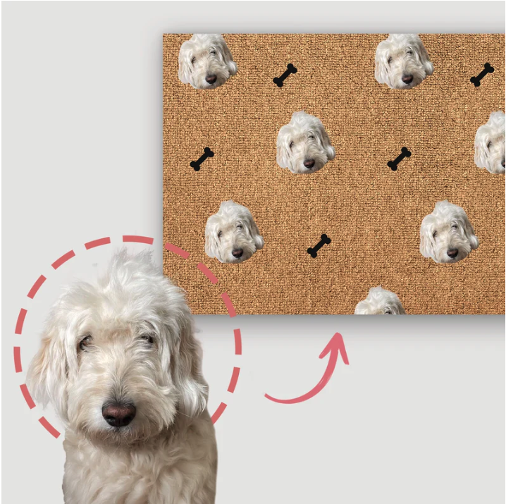 Personalisierte Fußmatte mit Foto deines Haustiers