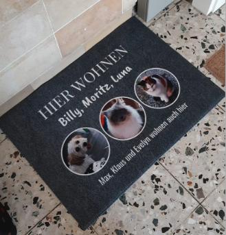 Hier wohnt - Individuelle Haustier Fußmatte