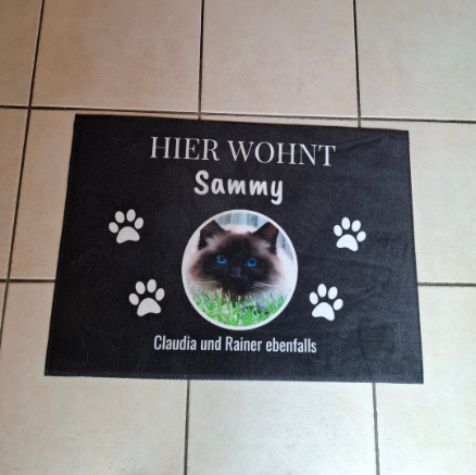 Hier wohnt - Individuelle Haustier Fußmatte