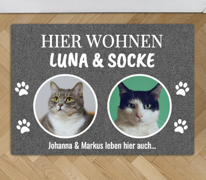 Hier wohnt - Individuelle Haustier Fußmatte