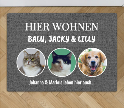 Hier wohnt - Individuelle Haustier Fußmatte