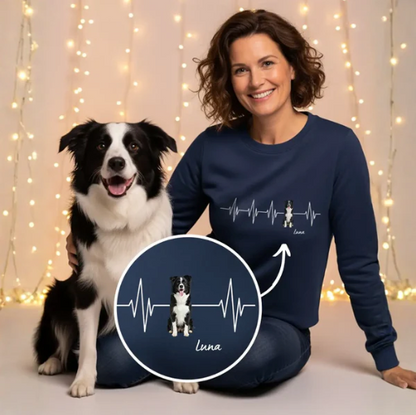 Personalisierter Sweater ''Herzschlag Haustier''