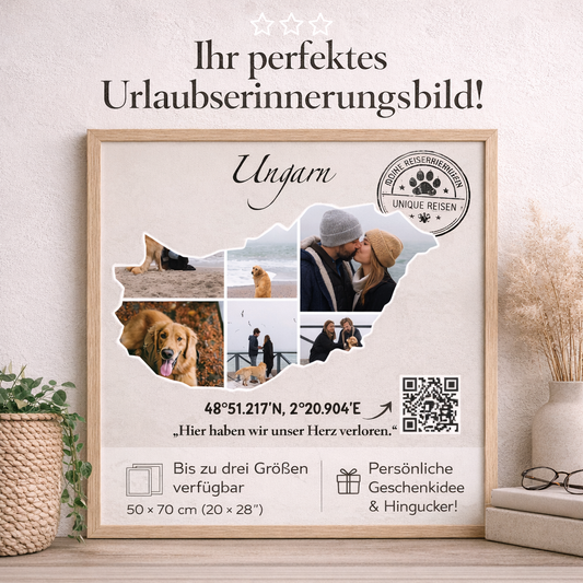 Individuelles Länder-Fotoposter mit Haustier