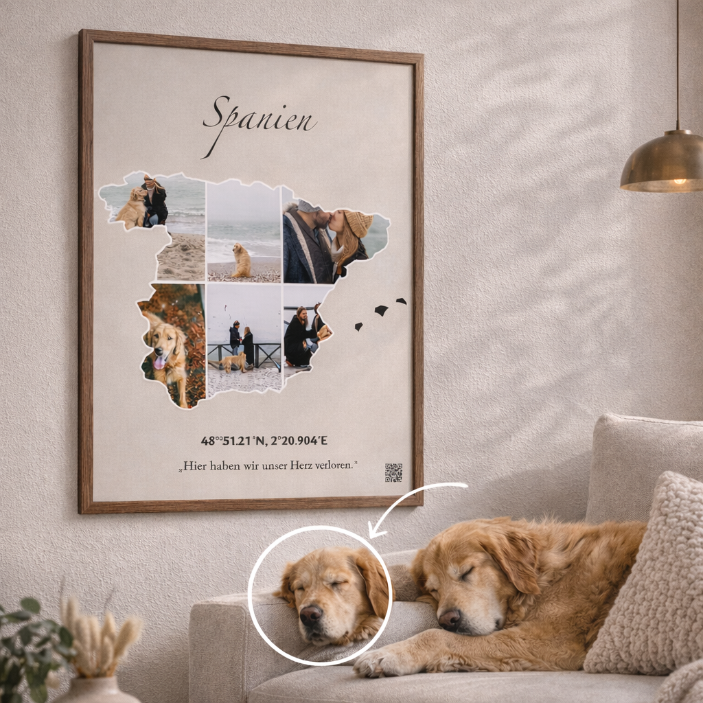 Individuelles Länder-Fotoposter mit Haustier