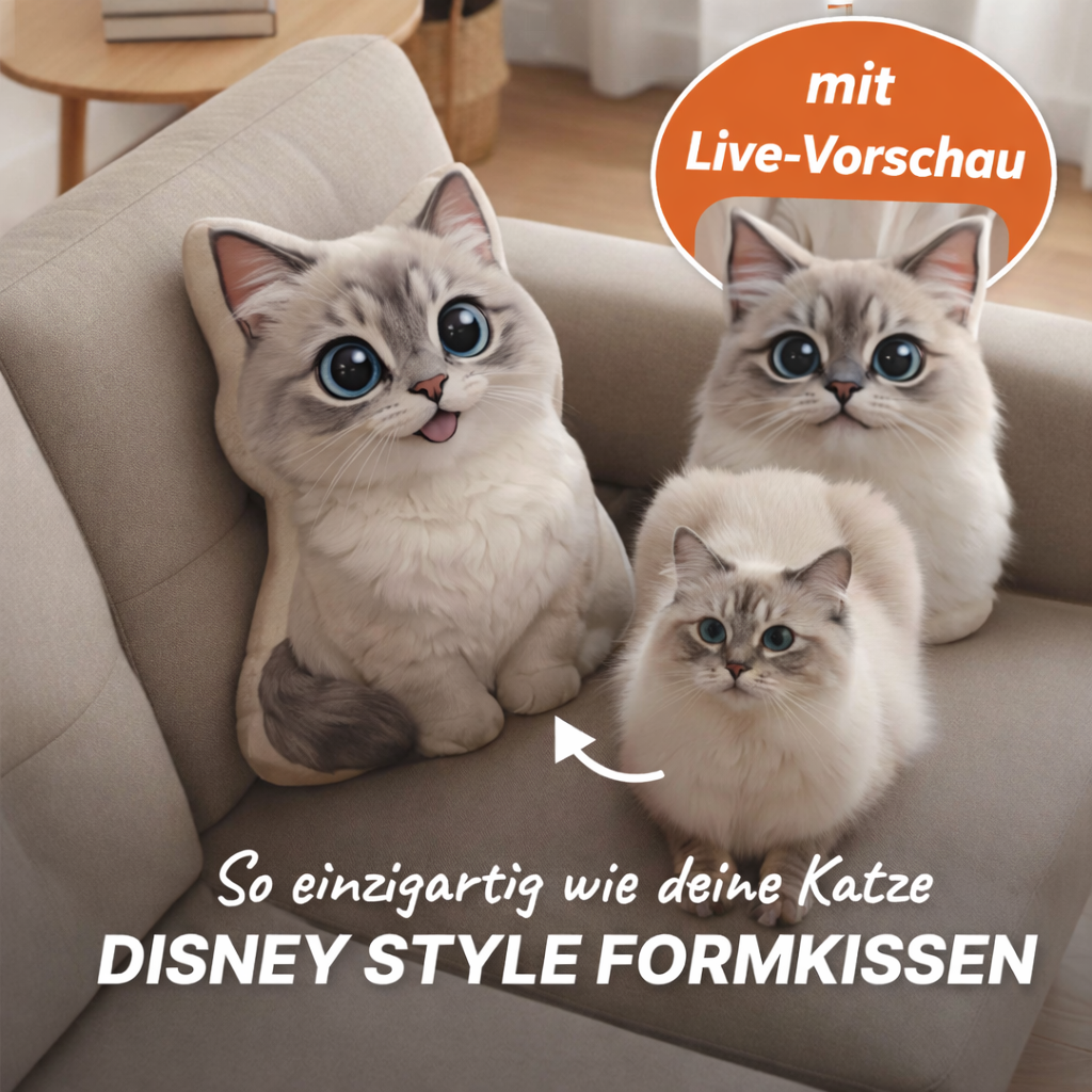 Haustier Formkissen im Disney-Pixar Style