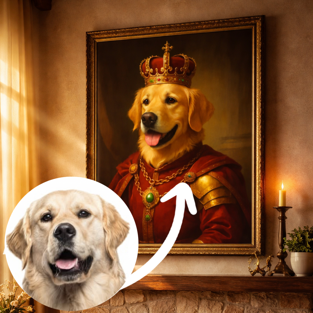 Personalisiertes Haustier Poster ''König''