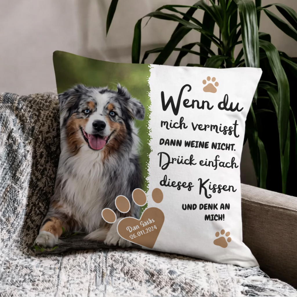 Personalisiertes Kissen - Wenn du mich vermisst