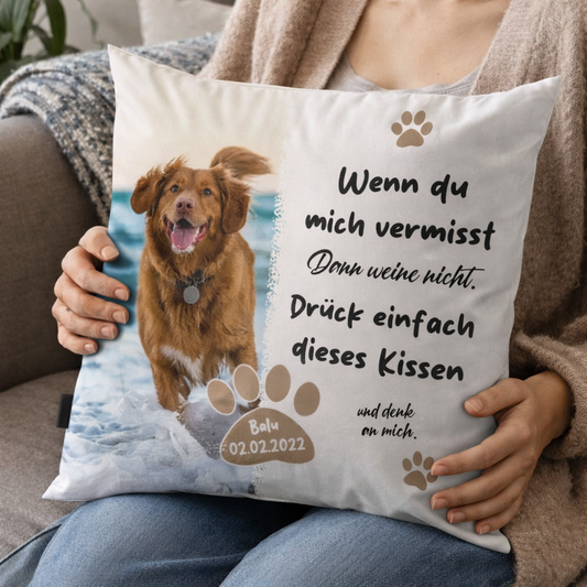 Personalisiertes Kissen - Wenn du mich vermisst
