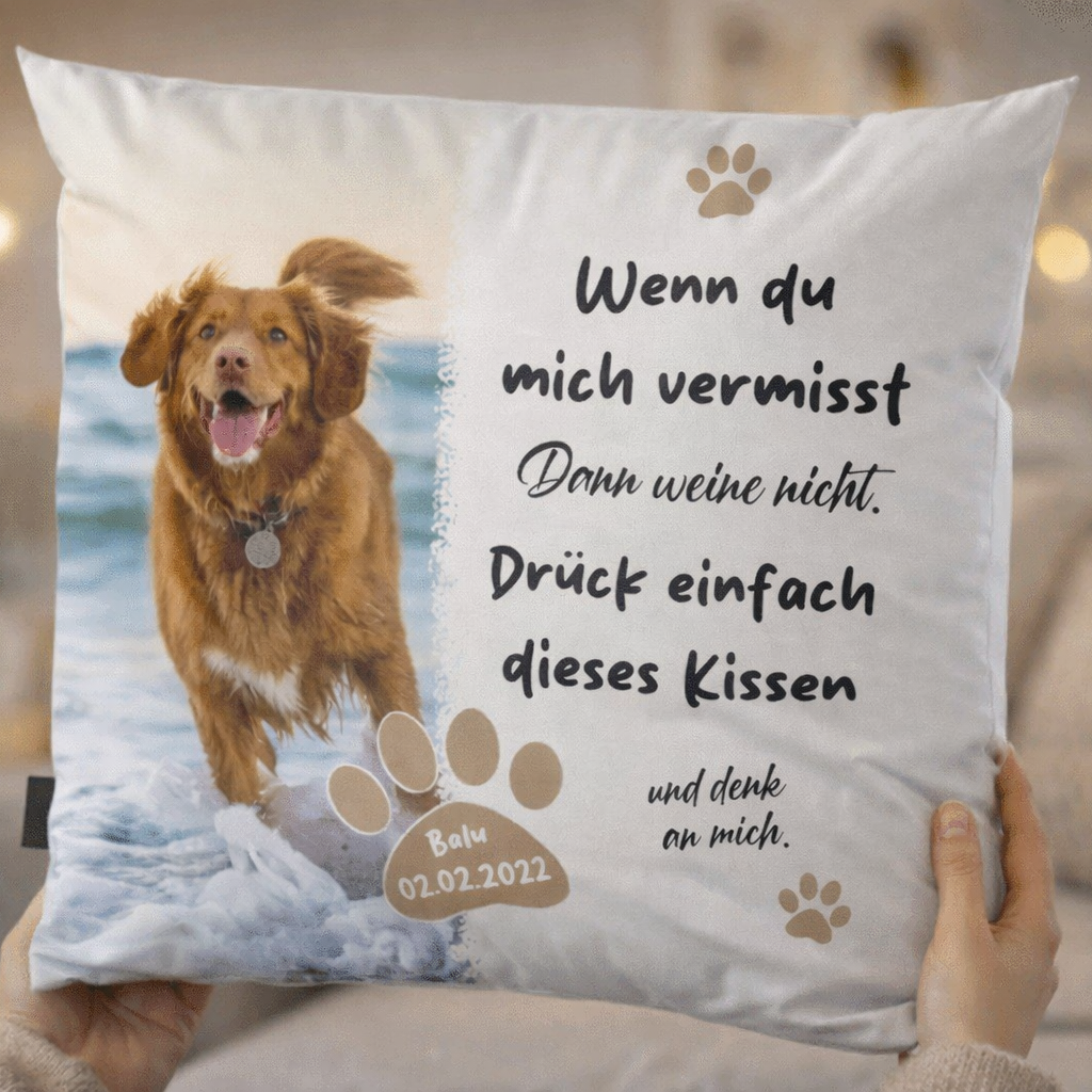 Personalisiertes Kissen - Wenn du mich vermisst