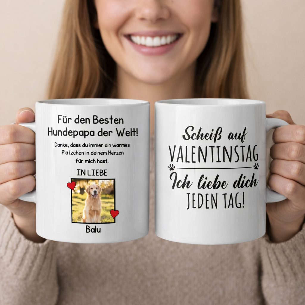Bester Hundepapa/-mama der Welt - Tasse mit Foto