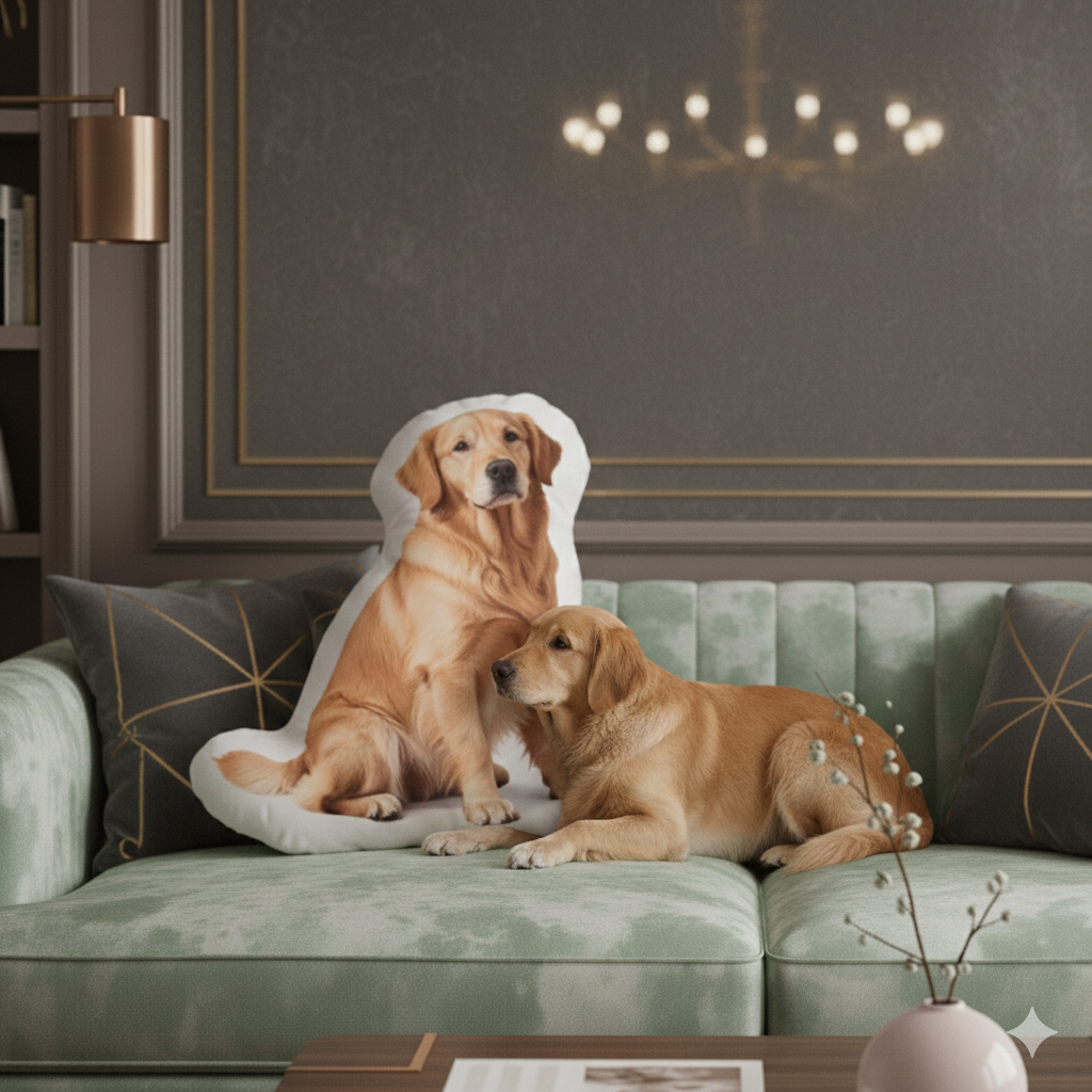 Personalisiertes 3D Dekokissen "Hund"