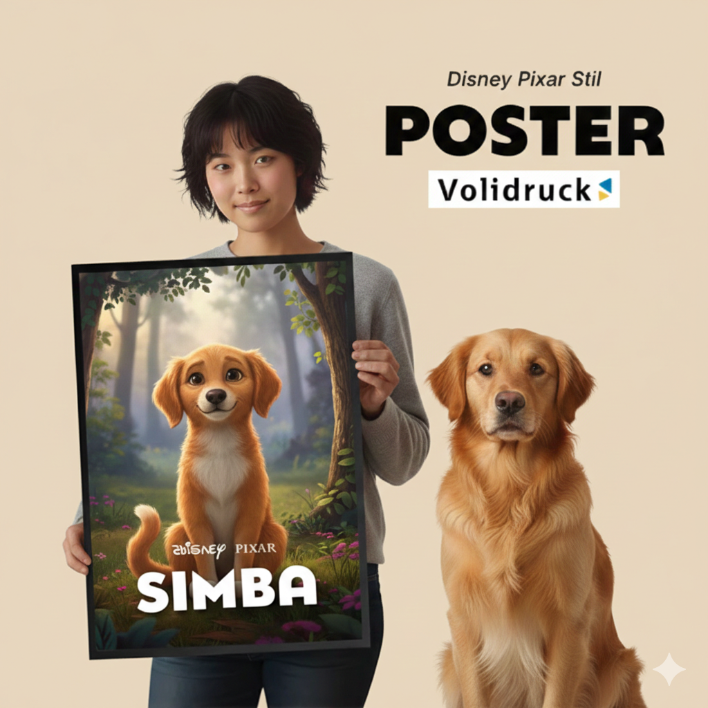 Personalisiertes Disney Pixar-Style Haustier Poster