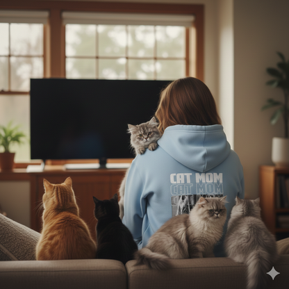 Personalisierter Hoodie - Cat Mom
