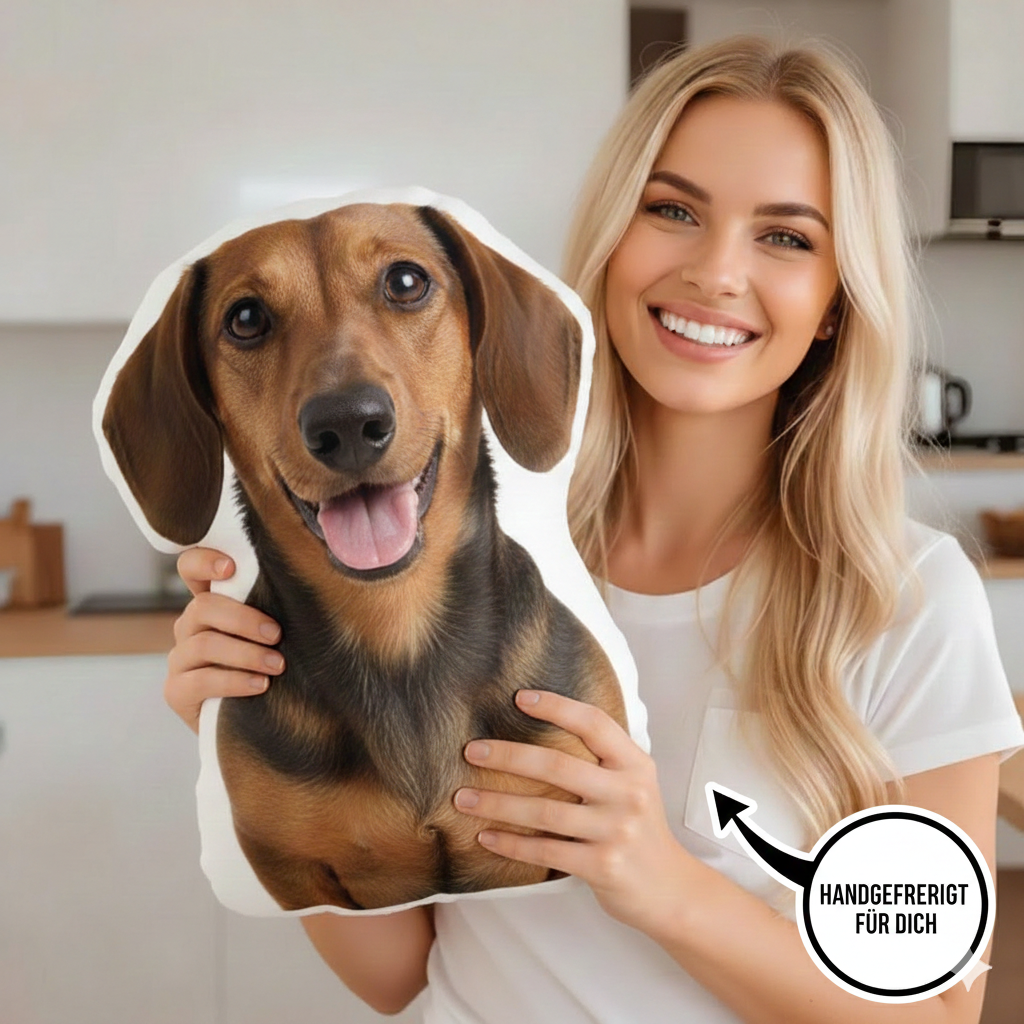Personalisiertes 3D Dekokissen "Hund"