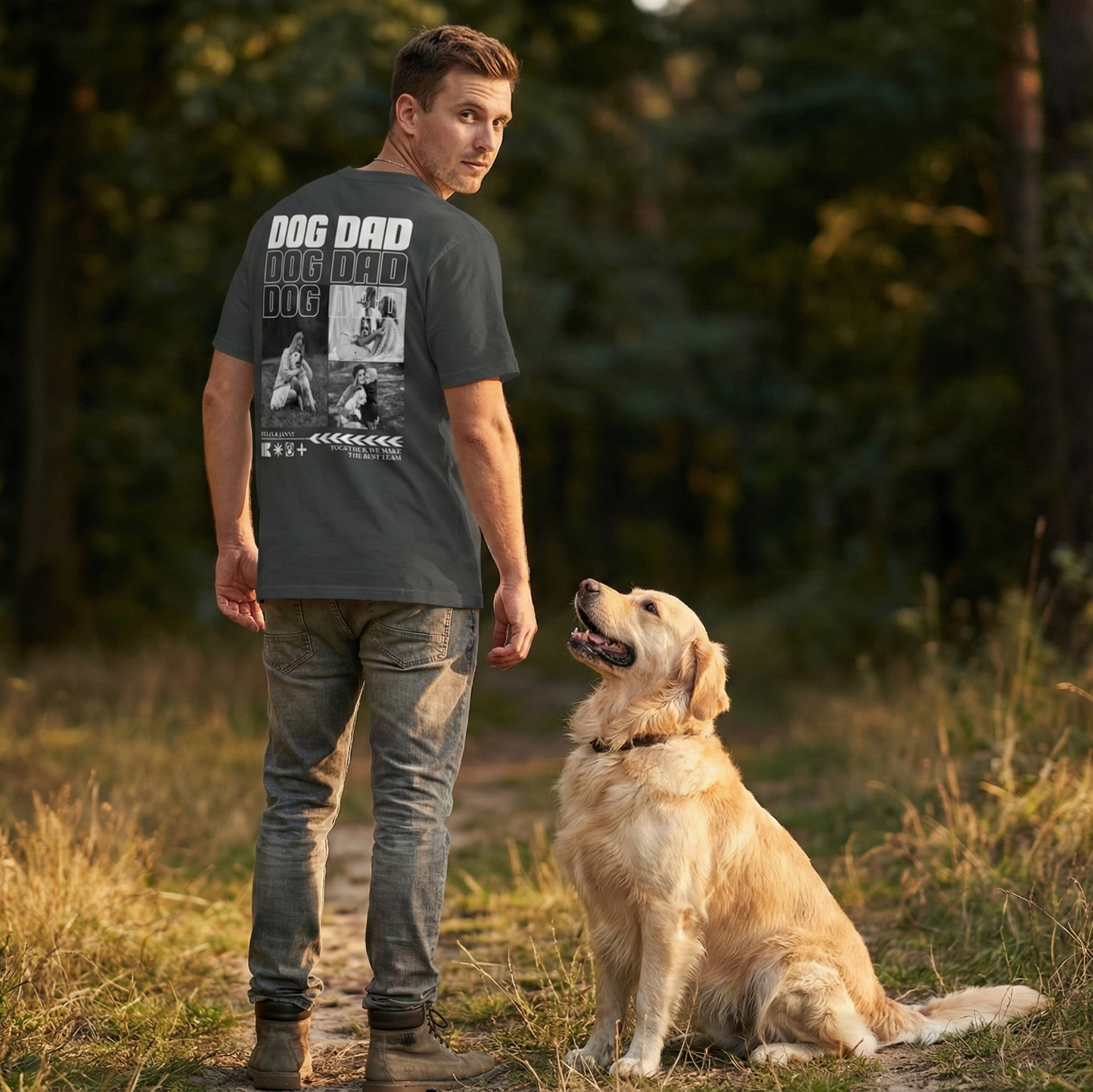 Personalisiertes Oversized T-Shirt "Dog Dad"