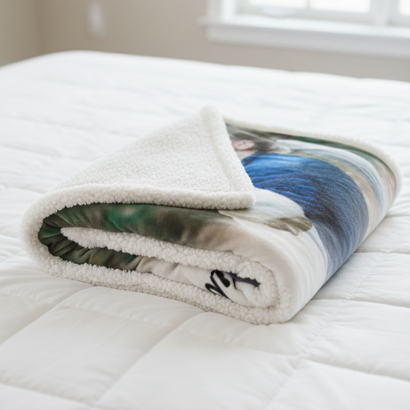 Personalisierte Decke "Haustier Foto & Text"