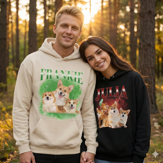 Personalisiertes Haustier Bio Sweater "Vintage Name"