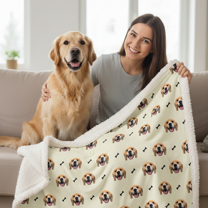 Personalisierte Decke "Haustier Foto"