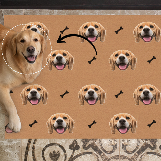 Personalisierte Fußmatte mit Foto deines Haustiers