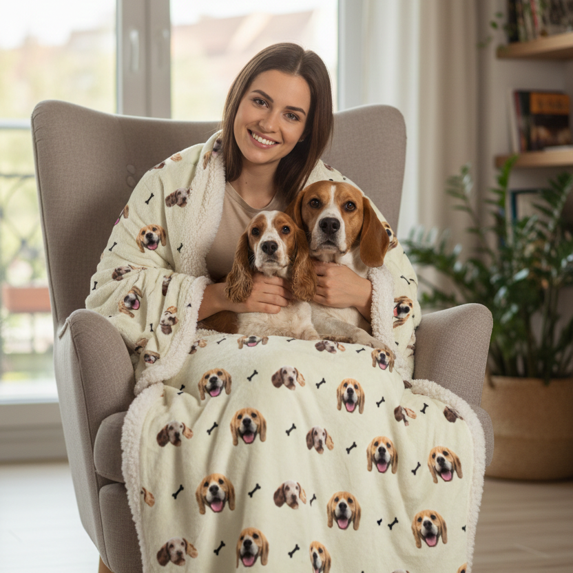 Personalisierte Decke "Haustier Foto"