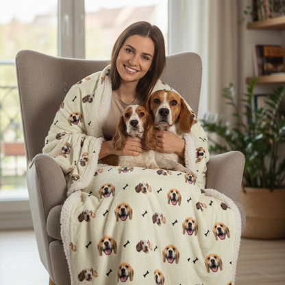 Personalisierte Decke "Haustier Foto"