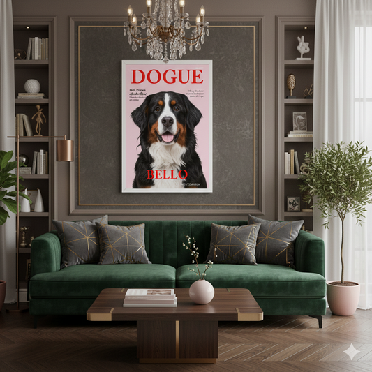 Personalisiertes Poster Hundemagazin "DOGUE"