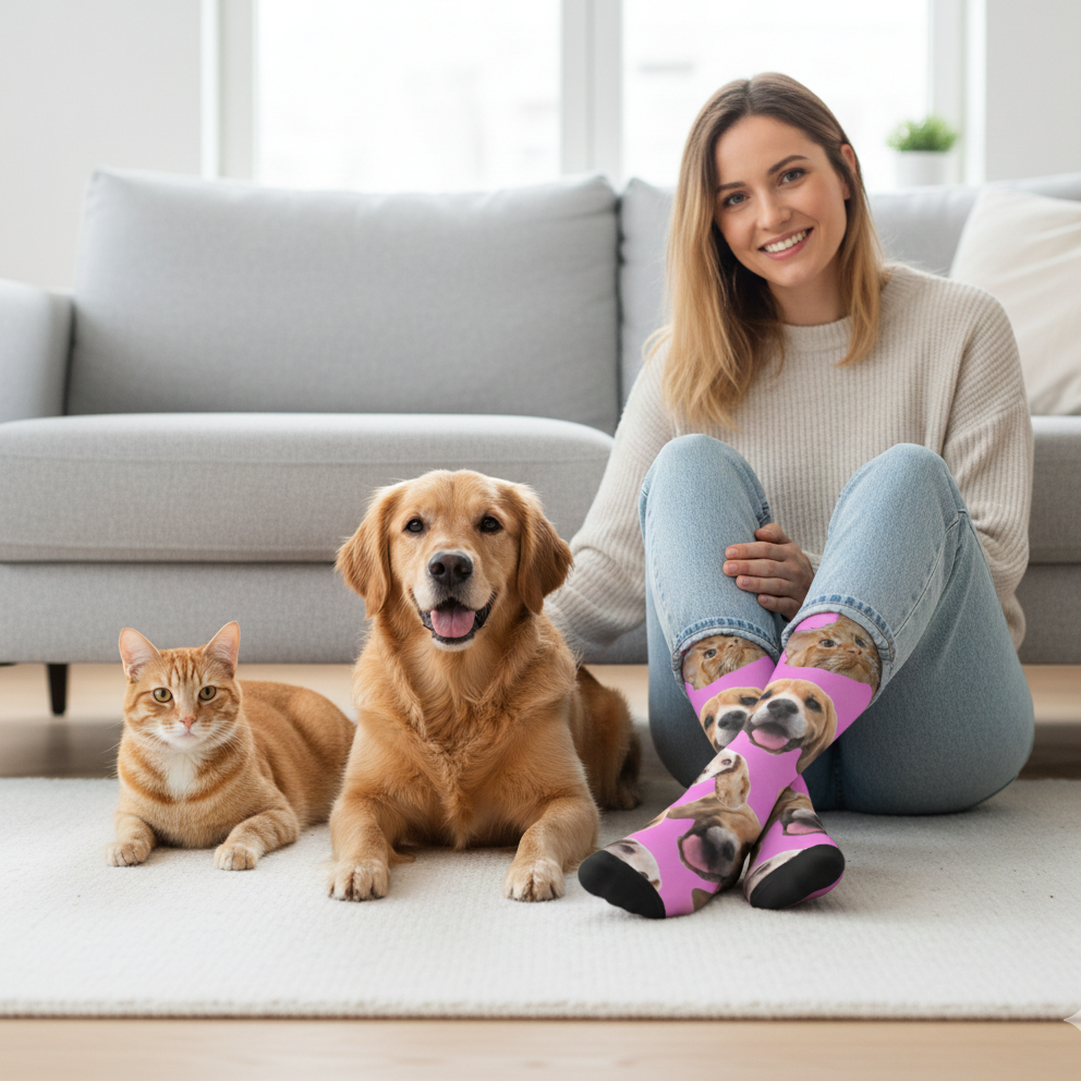 Wildes Fotomuster - Individuelle Socken