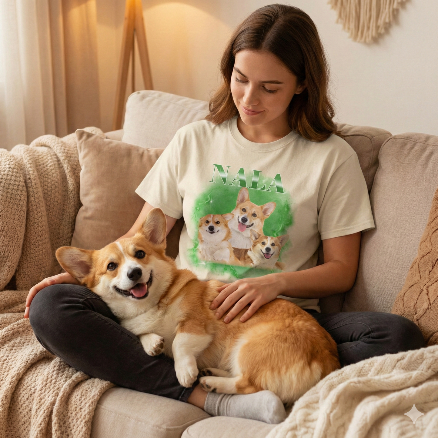 Personalisiertes Haustier T-Shirt "Vintage Name"