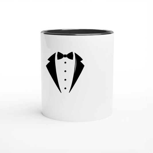Anzugdesign - Keramiktasse mit Farbakzent